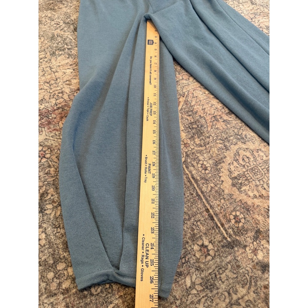 Free People Beach Freya Blue Knit Pants Slouchy Baloon size Large - Picture 7 of 7